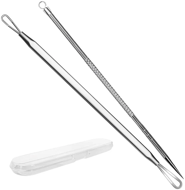 Main image of 3rd Generation Surgical Grade Stainless Steel Blackhead Remover Pimple Extractor Comedone Extractor Acne Treatment Kit - 2Pcs for Face Nose T-Zone