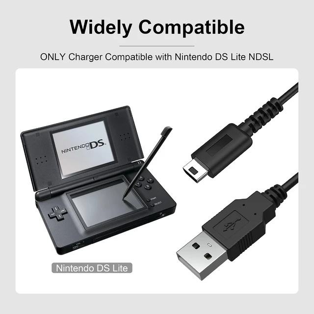 Alt view image 5 of 6 - DS Lite USB Charger Cable 3.9 ft for Nintendo DS Lite/NDSL Only, Not for 3DS/2DS/DSi/DS