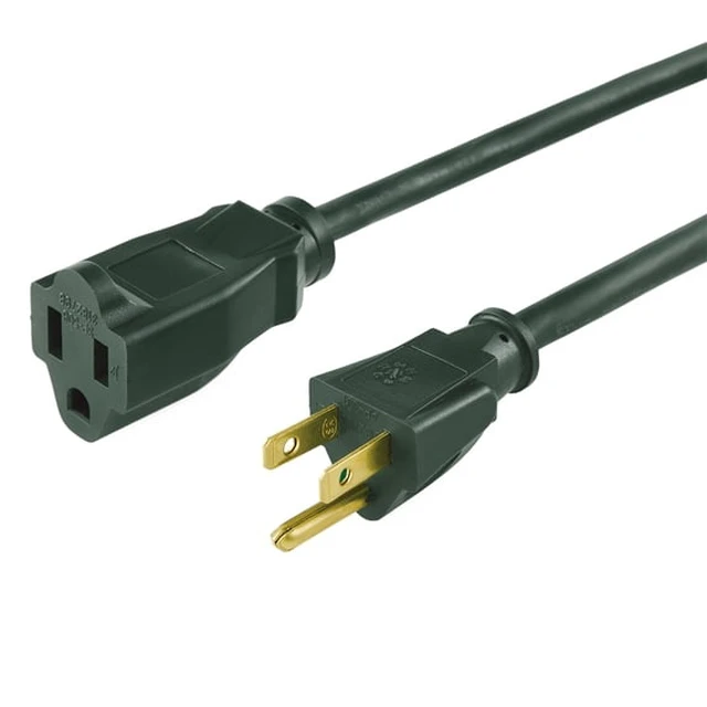 Alt view image 2 of 5 - Hyper Tough 25 ft Green 16AWG 3-Prong Single Outlet Outdoor Extension Cord, 13 Amps