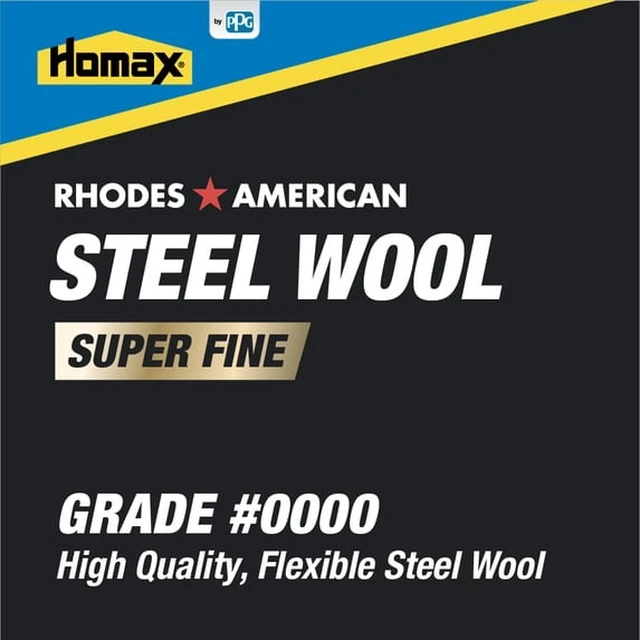 Alt view image 4 of 4 - Homax Rhodes American Steel Wool Super Fine Grade #0000, 12 pads