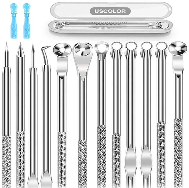 Main image of 8-Piece Blackhead Remover Pimple Popper Kit, Professional Stainless Steel Comedone Extractor for Acne Blemish Removal