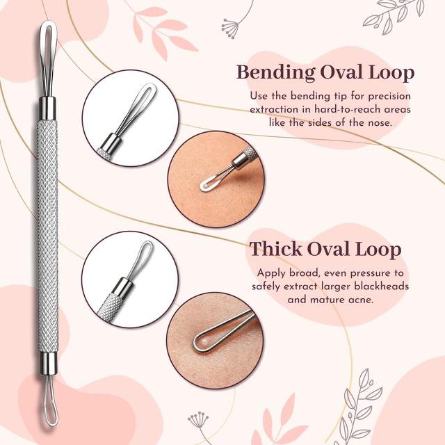 Alt view image 4 of 7 - Professional Blackhead Remover Tool with Double Sided Soft Touch and Anti-Slip Design for Whiteheads Comedones and Pimples