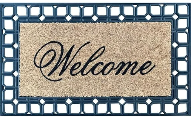 Main image of Mainstays Welcome Doormat with Rubber Frame