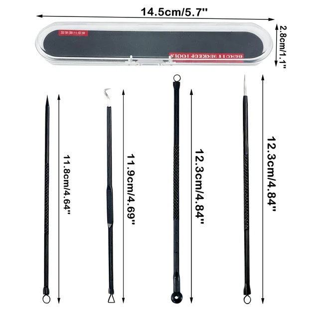 Alt view image 6 of 7 - BlingKingdom 4-Piece Pimple Popper Tool Kit with Box, Blackhead Remover