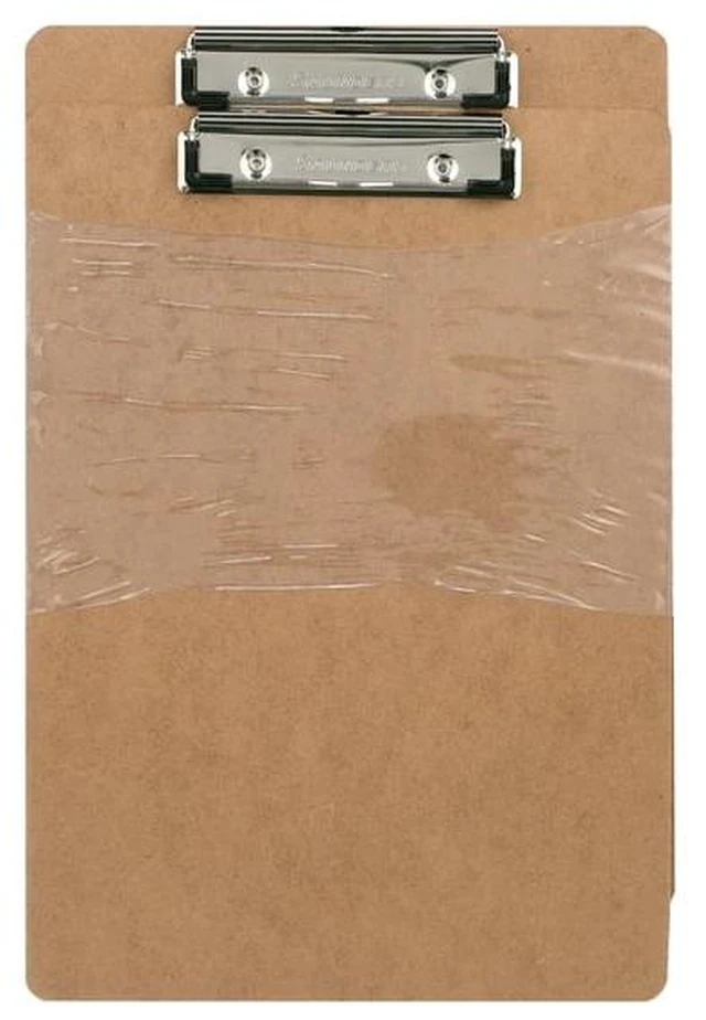 Main image of Saunders Hardboard Clipboard - Letter Size with Low Profile Clip and Built-in Hanging Hole, 2 per pack