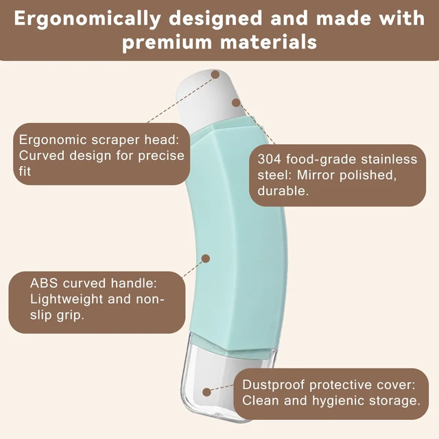 Alt view image 6 of 6 - Stainless Steel Blackhead Remover Tool 2Pcs, Dual-Head Gentle T-Zone Scraper