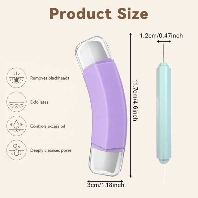 Alt view image 3 of 6 - Stainless Steel Blackhead Remover Tool 2Pcs, Dual-Head Gentle T-Zone Scraper
