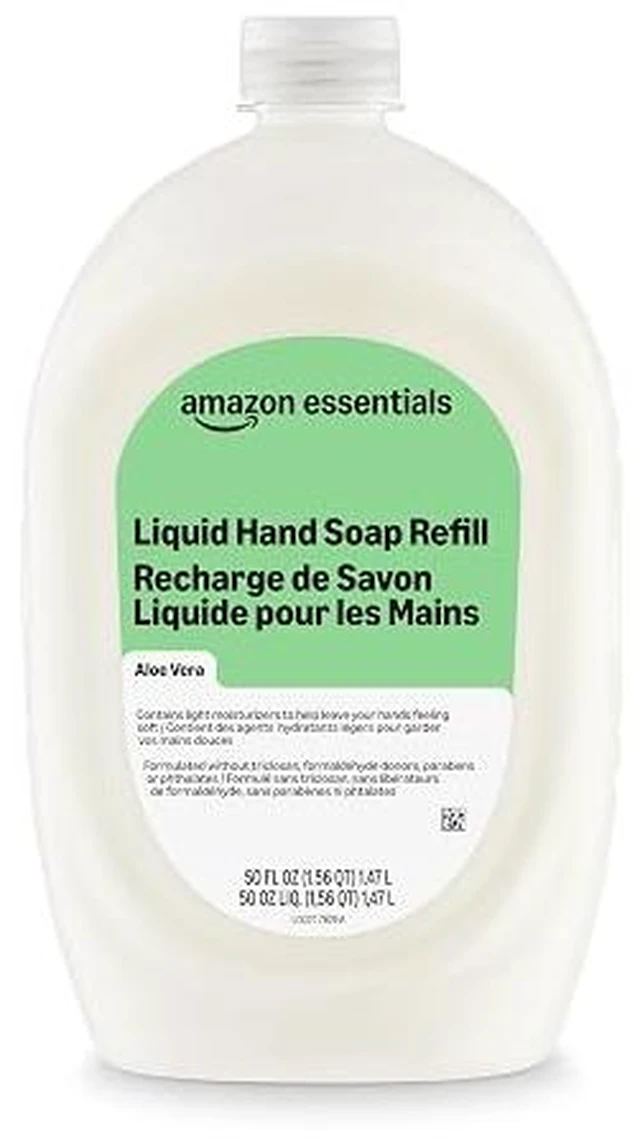 Main image of Amazon Essentials Liquid Hand Soap Refill, Aloe Vera, Moisturizing Formula, 50 Fl Oz, Pack of 1