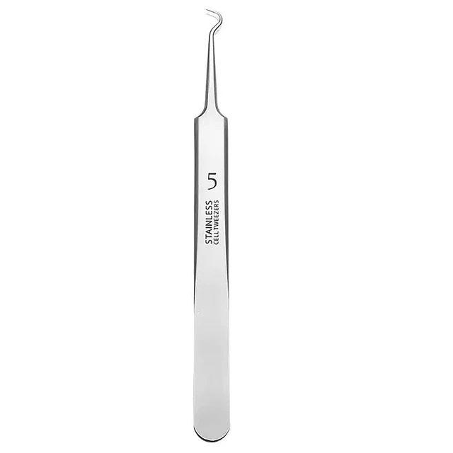 Alt view image 2 of 7 - Blackhead Extractor Set 8Pcs Stainless Steel High Precision Ultra-fine Cell Clamp