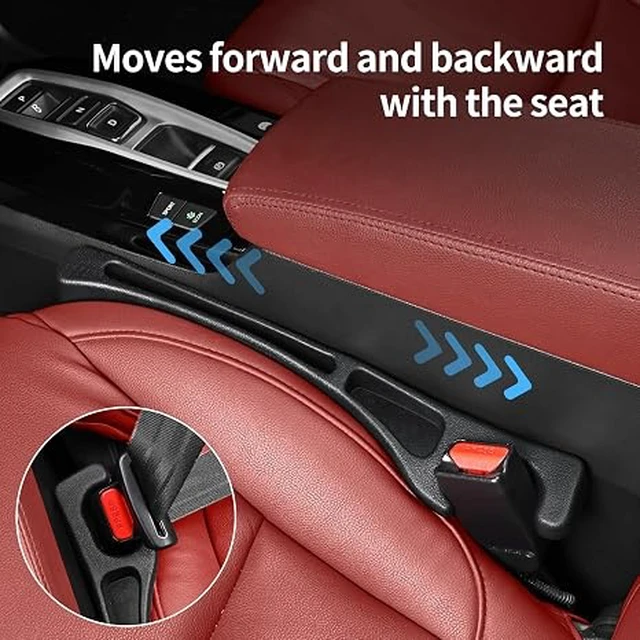 Alt view image 5 of 7 - Car Seat Accessories, Car Seat Gap Filler, Car Organizers and Storage with Phone Holder, Car Interior Accessories Fit Sedan SUV Truck -2PCS Black