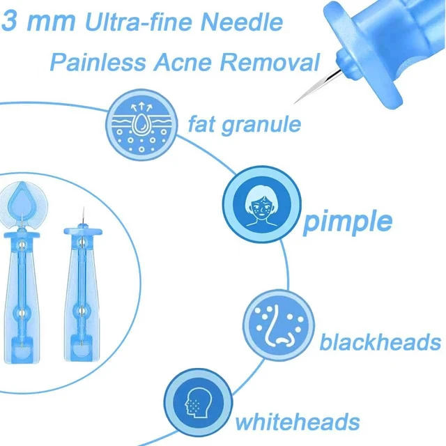 Alt view image 6 of 7 - 50pcs Disposable Blackhead and Blemish Remover Tools, 72 Dots Pimple Stickers - Sterile Needles for Acne, Whitehead, Comedone