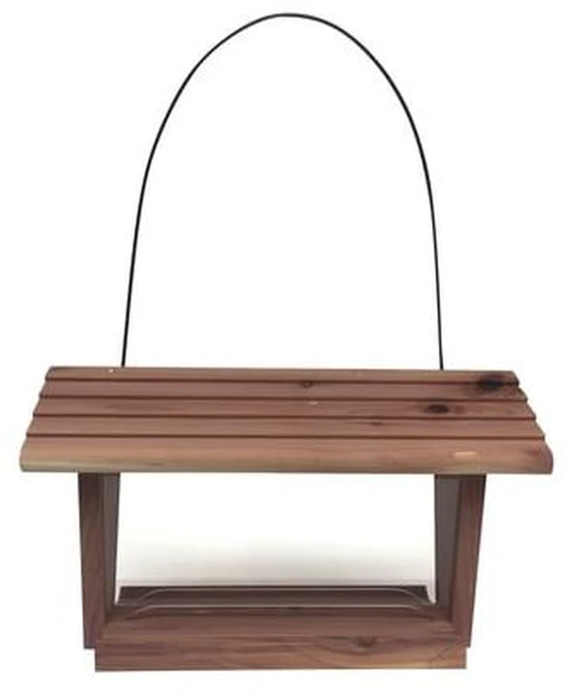 Main image of Pennington Red Cedar Natures Friend Hopper Bird Feeder, 3 lb Capacity