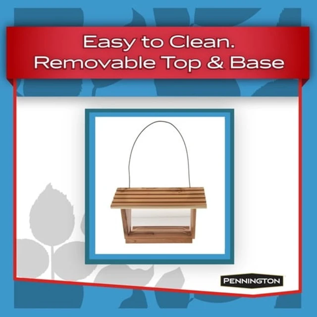 Alt view image 4 of 4 - Pennington Red Cedar Natures Friend Hopper Bird Feeder, 3 lb Capacity