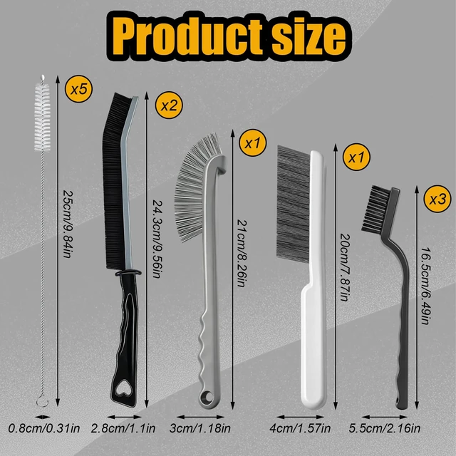 Alt view image 2 of 7 - 12 Pcs Crevice Cleaning Brush, Straw Brush for Bathroom, Kitchen and Window