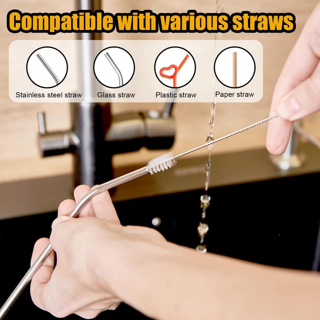 Alt view image 6 of 7 - 12 Pcs Crevice Cleaning Brush, Straw Brush for Bathroom, Kitchen and Window