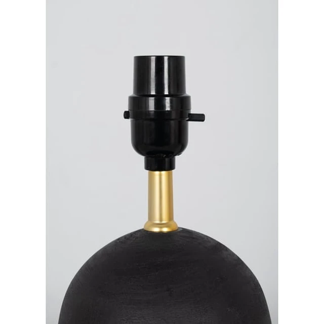 Alt view image 2 of 4 - Mainstays 12.5 in Mini Black Ball Table Lamp with White Fabric Shade