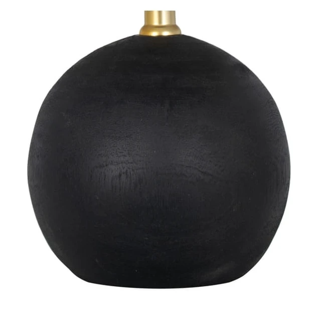 Alt view image 4 of 4 - Mainstays 12.5 in Mini Black Ball Table Lamp with White Fabric Shade