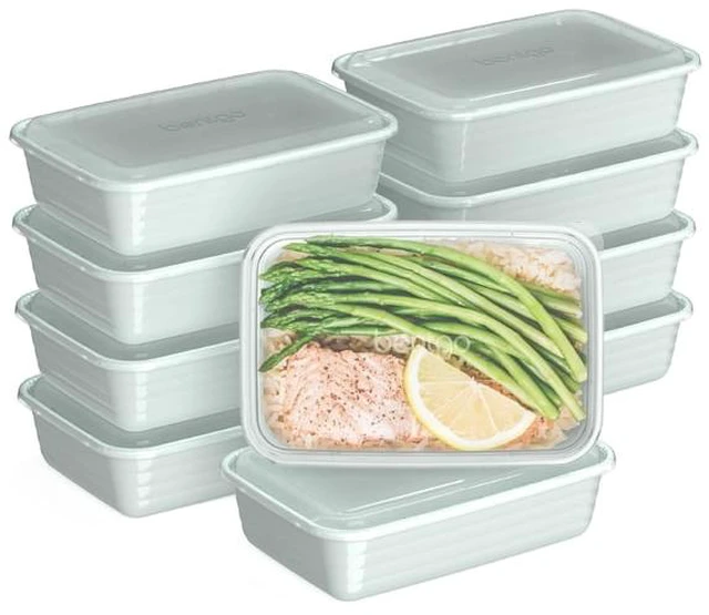 Main image of Bentgo Prep - 20-Piece 1-Compartment Reusable Meal Prep Containers with Lids, PFAS & BPA Free Materials, Durable, Microwave, Freezer, & Dishwasher