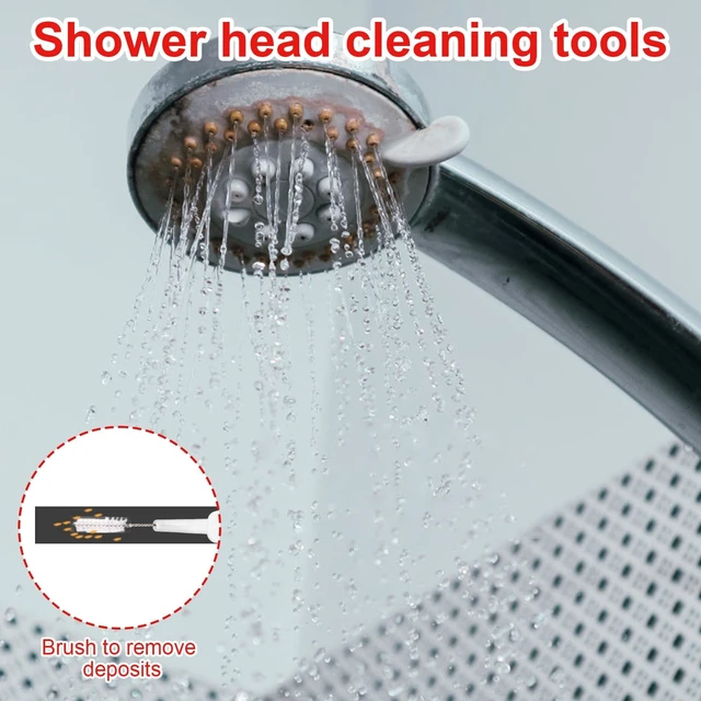 Alt view image 2 of 7 - Lasuroa 80pcs Shower Head Cleaner Tools Kit, 30 Cleaning Brushes & 50 Shower Hole Picks for Bathroom Small Hole Nozzles Faucets Sink Gaps (Red & White)