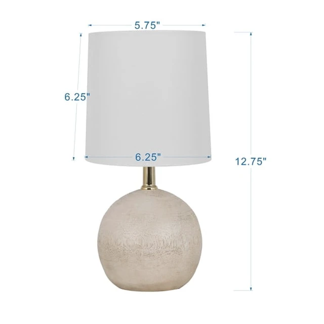 Alt view image 4 of 4 - Mainstays 12.75 in White Ball Table Lamp with White Shade