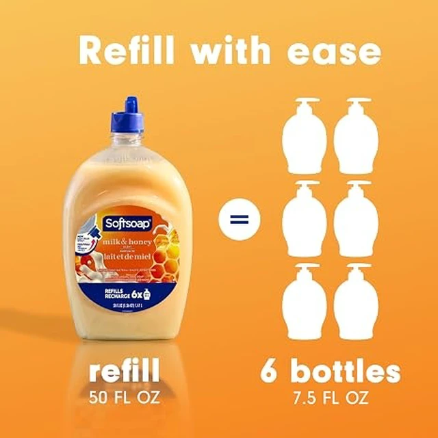 Alt view image 4 of 7 - Softsoap Moisturizing Liquid Hand Soap, Milk & Honey Scent, 50 fl oz Refill