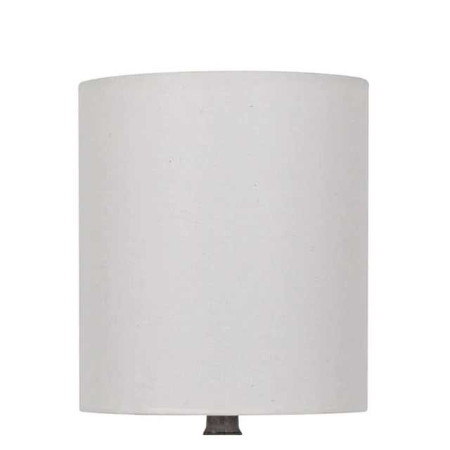 Alt view image 4 of 4 - Mainstays 12.75 in Mini Table Lamp, Weathered Wood Finish, Polyresin, White Shade