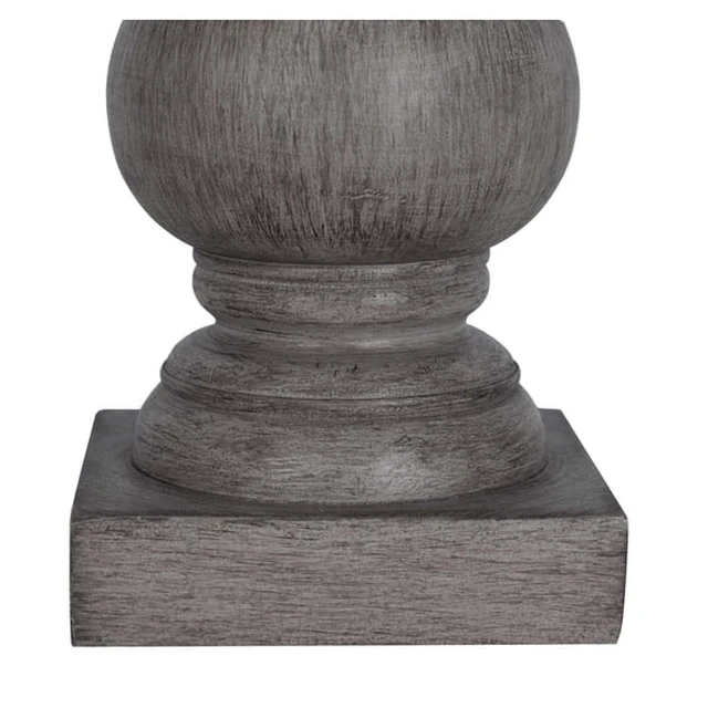 Alt view image 3 of 4 - Mainstays 12.75 in Mini Table Lamp, Weathered Wood Finish, Polyresin, White Shade