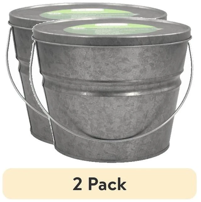 Main image of (2 pack) Mainstays Outdoor Citronella Candle, 24 oz Metal Bucket, 3 Cotton Wicks, Up to 40 Hours Burn Time