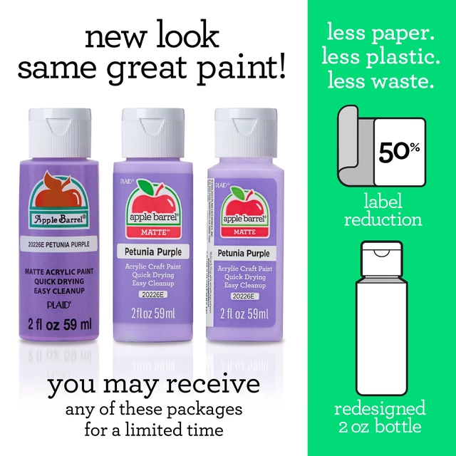 Alt view image 6 of 7 - Apple Barrel Acrylic Craft Paint, Matte Finish, Essentials, 2 fl oz, 12 Piece