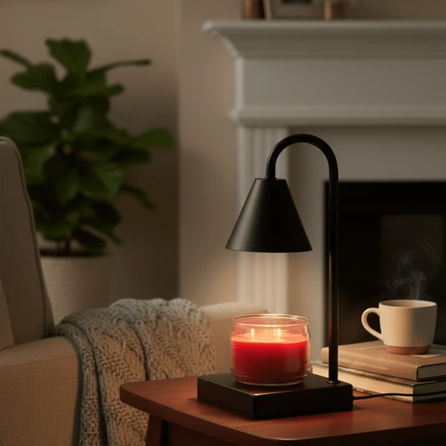 Alt view image 2 of 6 - Mainstays 13 in Candle Warmer Lamp, Black