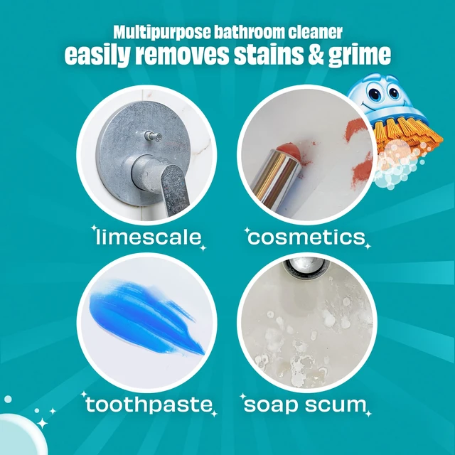 Alt view image 6 of 7 - Scrubbing Bubbles Easy Clean Multipurpose Bathroom Cleaner, Continuous Spray Bottle, Fast-Acting Foam, 13.58 oz
