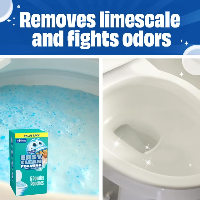 Alt view image 2 of 7 - Scrubbing Bubbles Easy Clean Foaming Toilet Bowl Cleaner Easy Drop in Powder Pouches 100g 2 Pouches