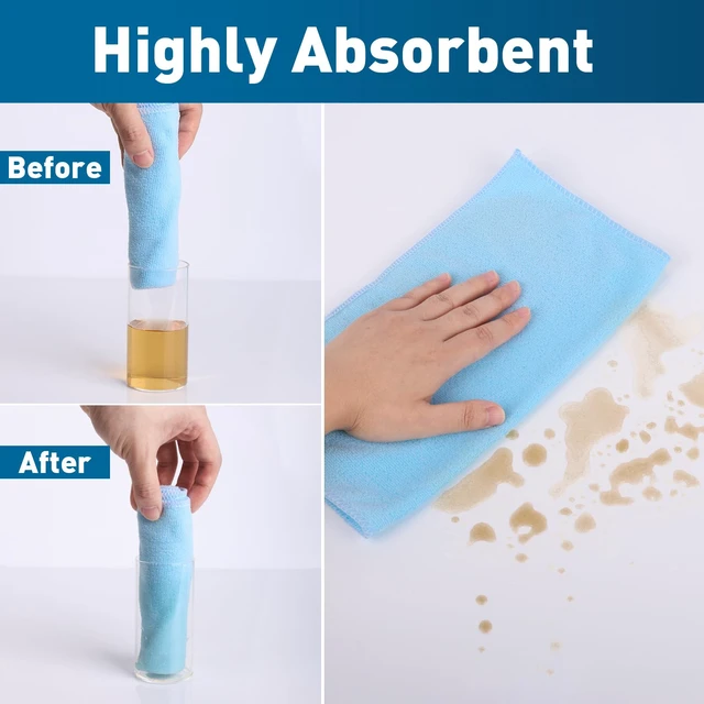 Alt view image 5 of 5 - TEAWOO 15 Pack Microfiber Cleaning Cloths, 5 Colors