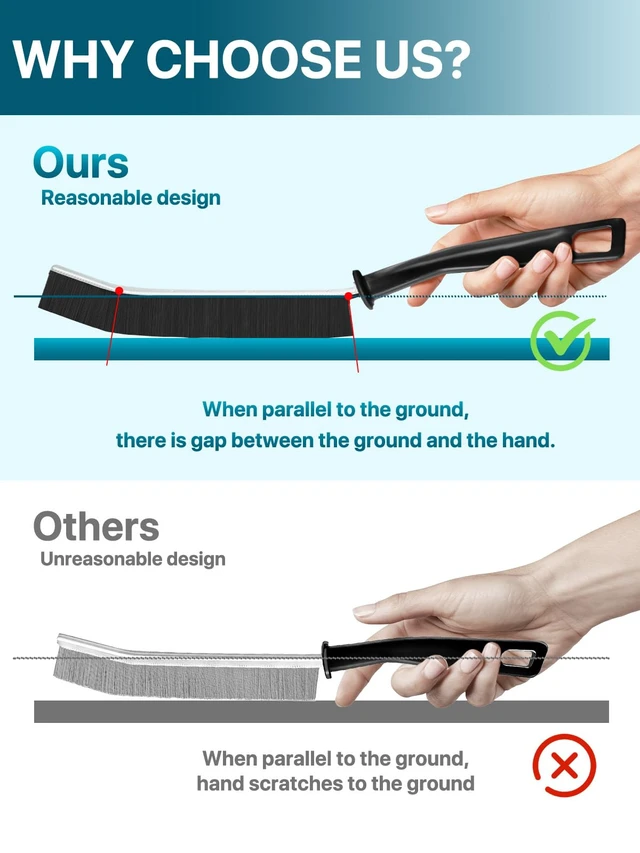 Alt view image 6 of 6 - KOSPRIE 6Pcs Hard Bristle Crevice Cleaning Brush, Multifunctional Premium Tool for Narrow Spaces, Toilet, Faucets, Kitchen, Grout