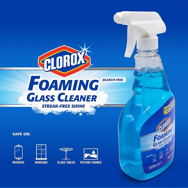 Alt view image 3 of 4 - Clorox Foaming Glass Cleaner Trigger Spray, Fresh Scent, 23Oz, 2-Pack