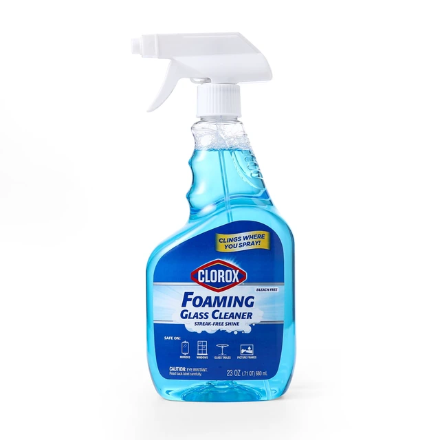 Alt view image 2 of 4 - Clorox Foaming Glass Cleaner Trigger Spray, Fresh Scent, 23Oz, 2-Pack