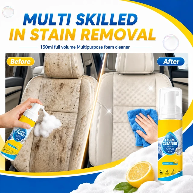 Alt view image 5 of 7 - 4-in-1 Multi-Enzyme Foam Cleaner, Multi-Purpose Powerful Cleaning for Car Interior, Kitchen, Bathroom, Sofa Upholstery
