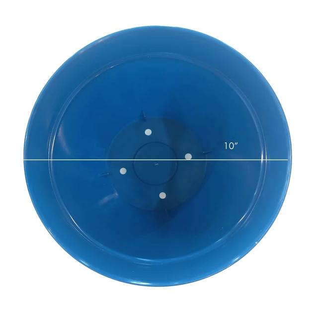 Alt view image 5 of 7 - Jacinto Recycled Plastic Planter, 10 inch Opening Diameter, Blue Color by Deroma USA