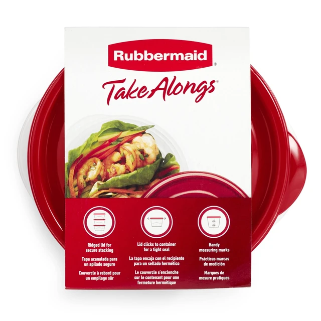 Alt view image 4 of 6 - (2 pack) Rubbermaid TakeAlongs Food Storage Containers 3.2 cup Bowls 4-Pack