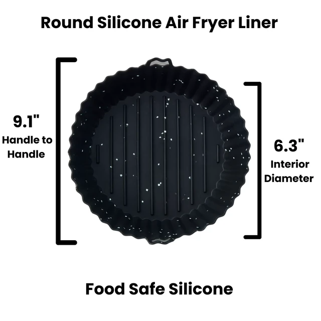 Alt view image 2 of 5 - Thyme & Table 6.3" Round Silicone Air Fryer Liner, 1 Count per Pack
