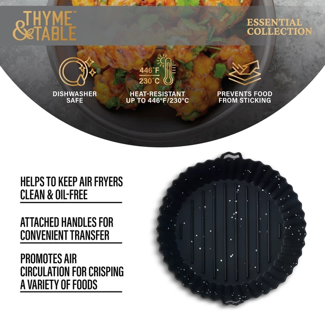 Alt view image 3 of 5 - Thyme & Table 6.3" Round Silicone Air Fryer Liner, 1 Count per Pack