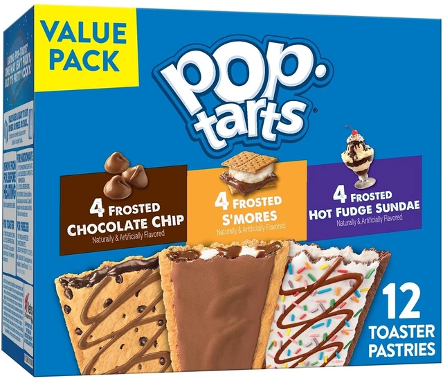 Main image of Pop-Tarts Chocolate Lover's Variety Pack Toaster Pastries, Breakfast Foods, Kids Snacks, 20.3oz Box (12 Pop-Tarts)