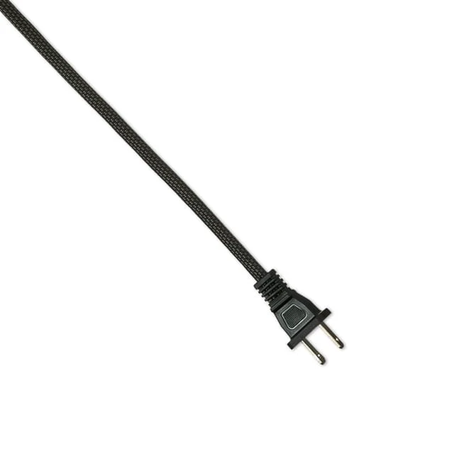 Alt view image 3 of 3 - Hyper Tough Indoor Extension Cord 10 ft with 3 Outlets, 2 Prong, Braided Cord, Black