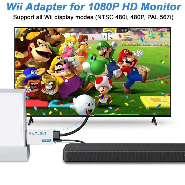 Alt view image 2 of 6 - Herfair Wii to HDMI Adapter 1080P for Nintendo Wii/Wii U