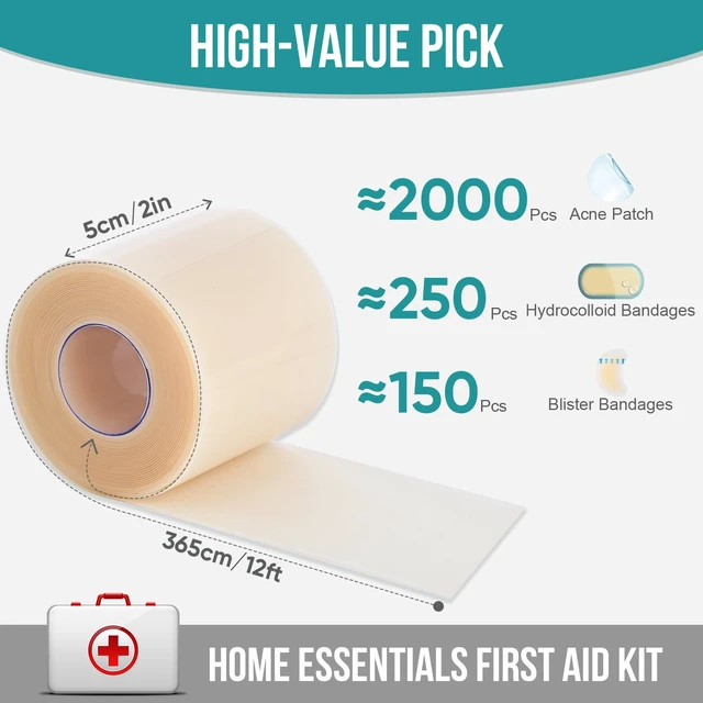 Alt view image 6 of 6 - Hydrocolloid Roll 2in x 12ft Wound Care Bandage