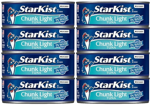 Main image of StarKist Chunk Light Tuna in Water, 5oz Cans, 8-Count, Pantry Storage Pack