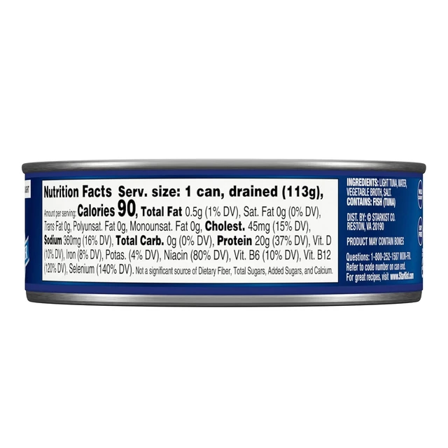 Alt view image 4 of 6 - StarKist Chunk Light Tuna in Water, 5oz Cans, 8-Count, Pantry Storage Pack