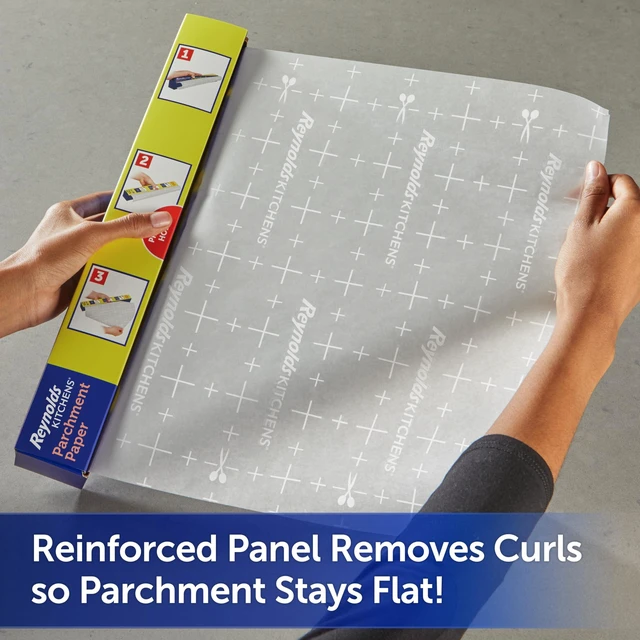 Alt view image 3 of 7 - Reynolds Kitchens Stay Flat Parchment Paper Roll with SmartGrid, 45sq ft