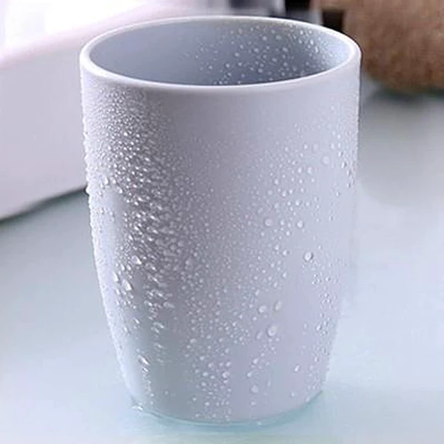 Alt view image 7 of 7 - 3 Pack of ALINNA Bathroom Tumbler Toothbrush Cups, 400ml Toothbrush Holder, Blue Green Coffee Colours Bathroom Cup Set, Tooth Brushing Tumbler, Reusable Bathroom Drinking Cup Rinsing Cups