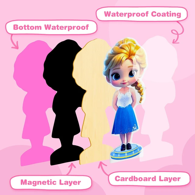 Alt view image 7 of 7 - ZHOC Magnetic Dress Up Dolls for Girls, Princess Cute Magnet Dolls Dress Up Kits, Travel Game Car Road Trip Airplane Activity Toys Birthday for Toddler Girls Ages 3 4 5 6 7 8